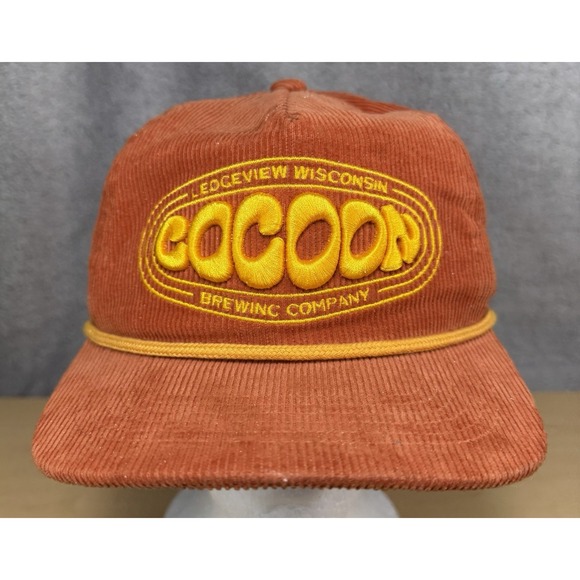 Cocoon Brewing Company Corduroy Hat Ledgeview Wisconsin Embroidered Logo Rope - Picture 1 of 10